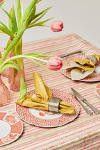 Rosewood & Laurel Striped Velvet Tablecloth