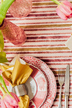 Rosewood & Laurel Striped Velvet Tablecloth