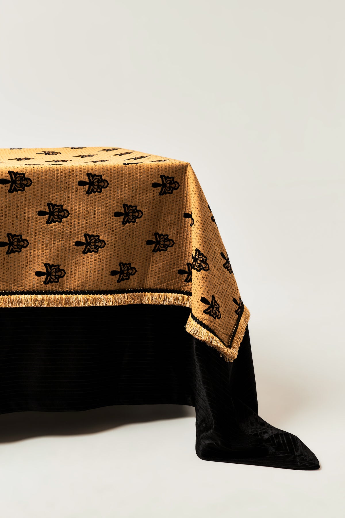 Ochre & Black Motif Tablecloth