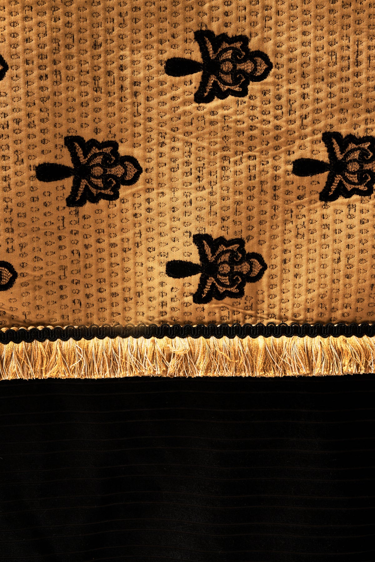 Ochre & Black Motif Tablecloth
