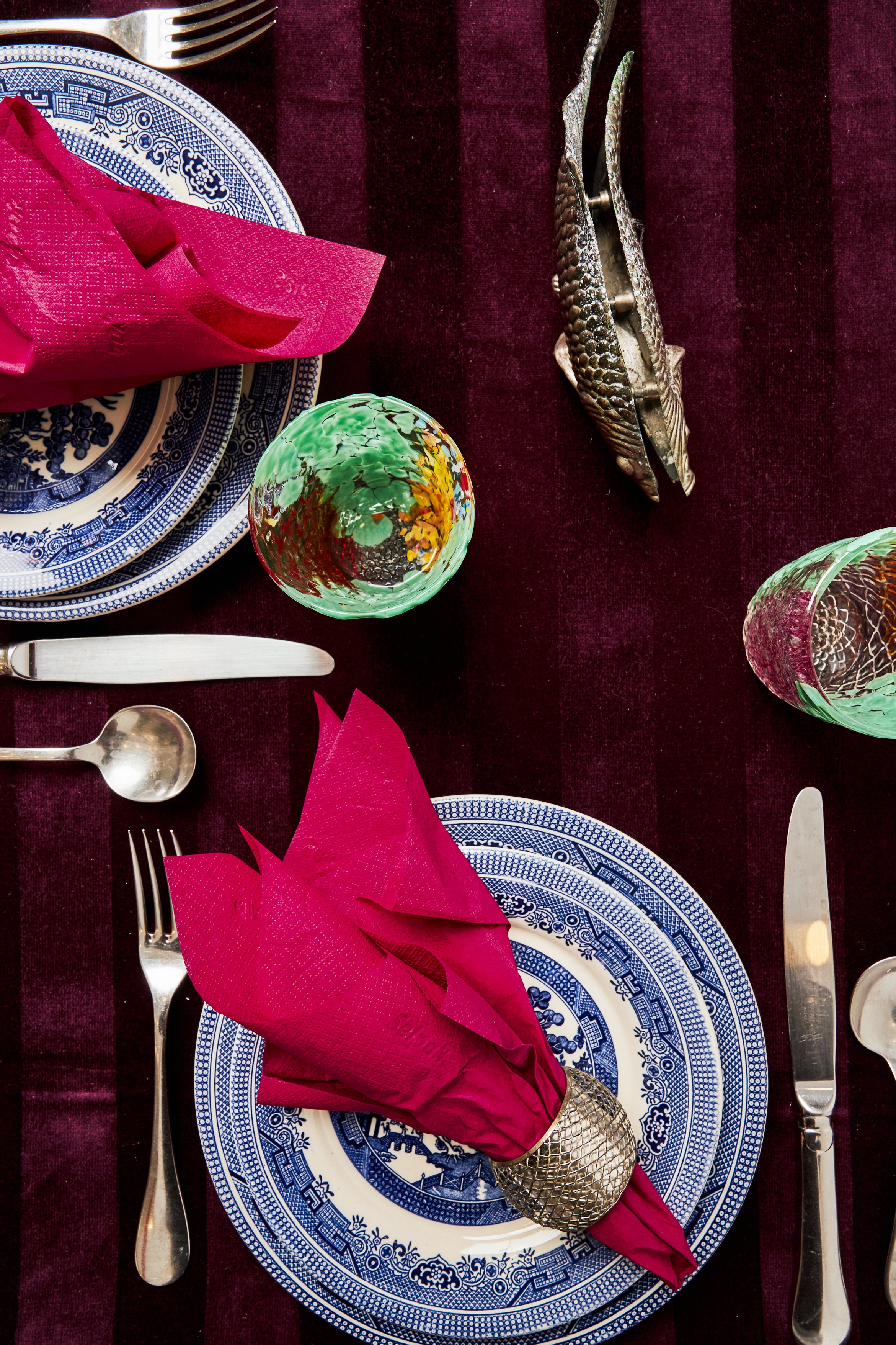 Ottoman Maroon Tablecloth