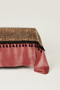 Tasseled Pink Leopard Tablecloth