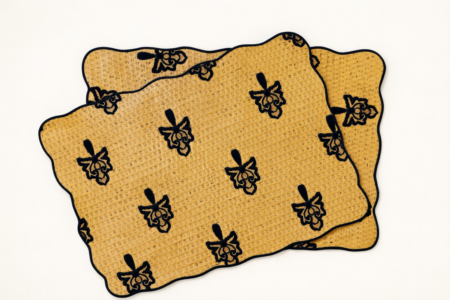 Ochre & Black Motif Placemats